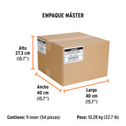 Desarmador plano 5/16' x 6' mango de acetato, TRUPER