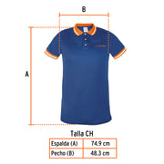 Playera polo performance para hombre, azul, CH, TRUPER