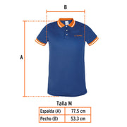 Playera polo performance para hombre, azul, M, TRUPER