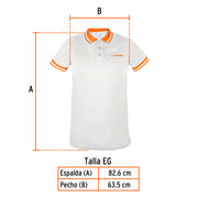 Playera polo performance para hombre, blanca, EG, TRUPER
