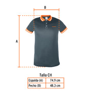 Playera polo performance para hombre, gris, CH, TRUPER