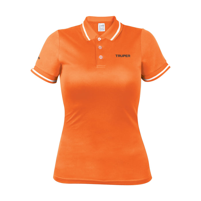 Playera polo performance para mujer, naranja, CH, TRUPER