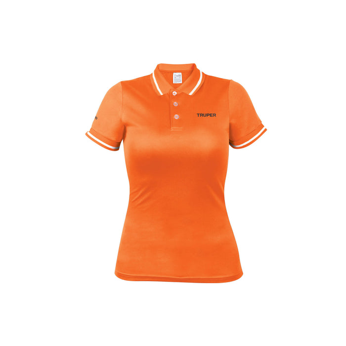 Playera polo performance para mujer, naranja, M, TRUPER