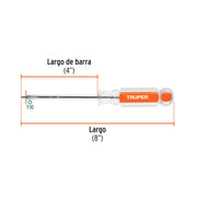Desarmador punta Torx T 10 mango de acetato, TRUPER