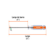 Desarmador punta Torx T 15 mango de acetato, TRUPER