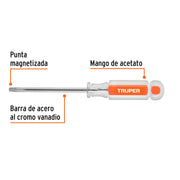 Desarmador punta Torx T 30 mango de acetato, TRUPER