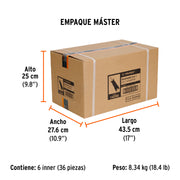 Desarmador 2 puntas dobles y barra con 2 cajas hexagonales