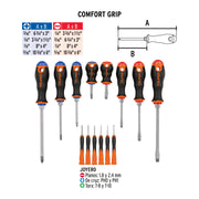 Juego de 8 desarmadores mango Comfort Grip y 6 de joyero