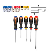 Juego de 5 desarmadores mango Comfort Grip, TRUPER