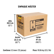 Dúo de desarmadores 3/16' x 4' mango Comfort Grip, PRETUL