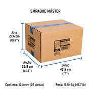 Juego llaves empotrar roscables, maneral acrílico, FOSET