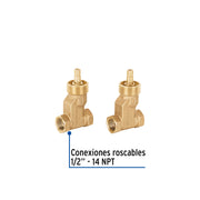 Juego llaves empotrar roscables,1/4 vuelta,sin maneral FOSET