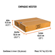 Escuadra 16'x24' de aluminio color naranja para cantero