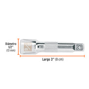 Extensión para matraca, cuadro 3/8', largo 3', TRUPER