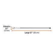 Extensión para matraca, cuadro 3/8', largo 12', TRUPER