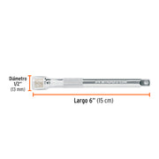 Extensión para matraca, cuadro 3/8', largo 6', TRUPER