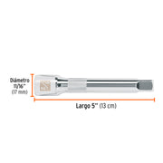Extensión para matraca, cuadro 1/2', largo 5', TRUPER