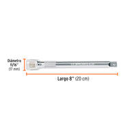 Extensión para matraca, cuadro 1/2', largo 8', TRUPER