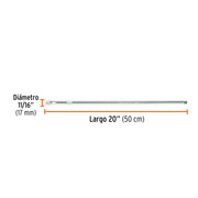Extensión para matraca, cuadro 1/2', largo 20', TRUPER