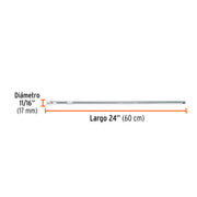 Extensión para matraca, cuadro 1/2', largo 24', TRUPER