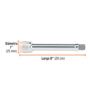 Extensión para matraca, cuadro 3/4', largo 8', TRUPER