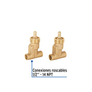 Juego llaves empotrar soldables,1/4 vuelta,sin maneral FOSET
