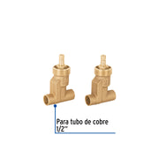 Juego llaves empotrar soldables,compresión,sin maneral FOSET