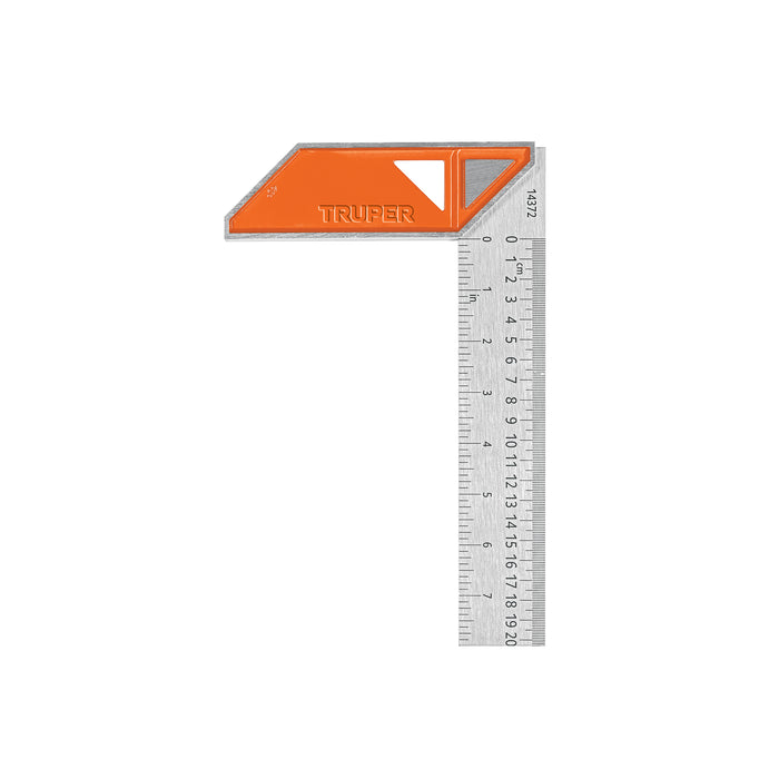 Escuadra 8' para carpintero con mango 100% de aluminio