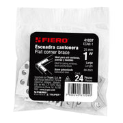 Bolsa c/24 escuadras planas cantoneras 1' x 1', FIERO