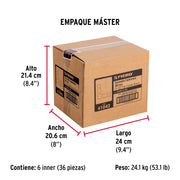 Bolsa c/24 escuadras planas cantoneras 3-1/2'x3-1/2', FIERO