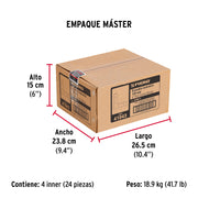 Bolsa c/24 escuadras planas cantoneras 4' x 4', FIERO