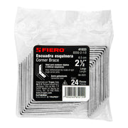 Bolsa con 24 escuadras esquineras 2-1/2' x 2-1/2', FIERO