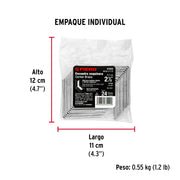 Bolsa con 24 escuadras esquineras 2-1/2' x 2-1/2', FIERO