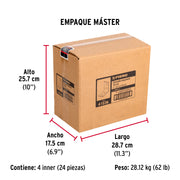 Bolsa con 24 escuadras esquineras 4' x 4', FIERO