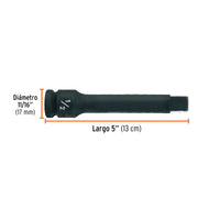 Extensión de impacto con cuadro de 1/2', largo 5', TRUPER