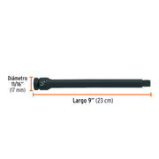 Extensión de impacto con cuadro de 1/2', largo 9', TRUPER