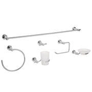 Juego de 6 accesorios para baño acabado cromo, FOSET ELEMENT