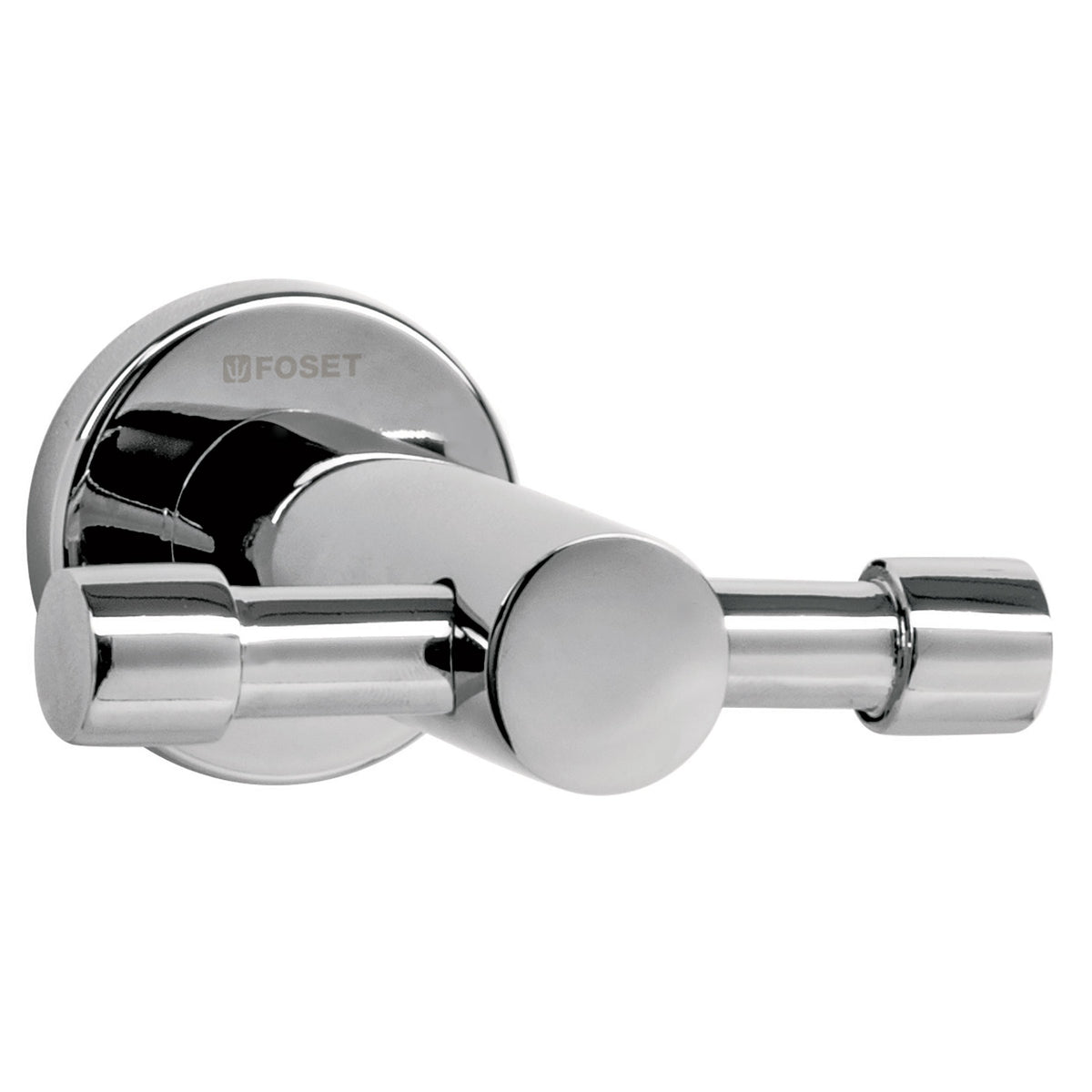 Gancho doble metálico cromo para toallas, FOSET ELEMENT