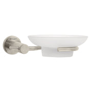 Jabonera metálica satín con plato de vidrio, FOSET ELEMENT