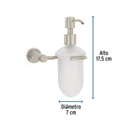 Dispensador de jabón a pared en acabado satín, FOSET ELEMENT