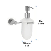 Dispensador de jabón a pared en acabado cromo, FOSET ELEMENT