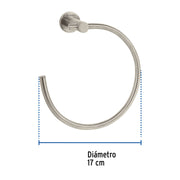 Toallero metálico de argolla acabado satín, FOSET ELEMENT