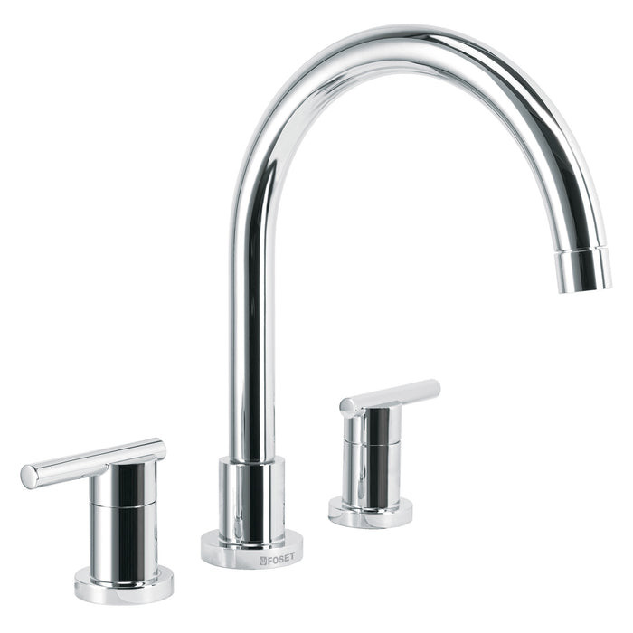 Mezcladora cromo cuello alto para fregadero, FOSET ELEMENT