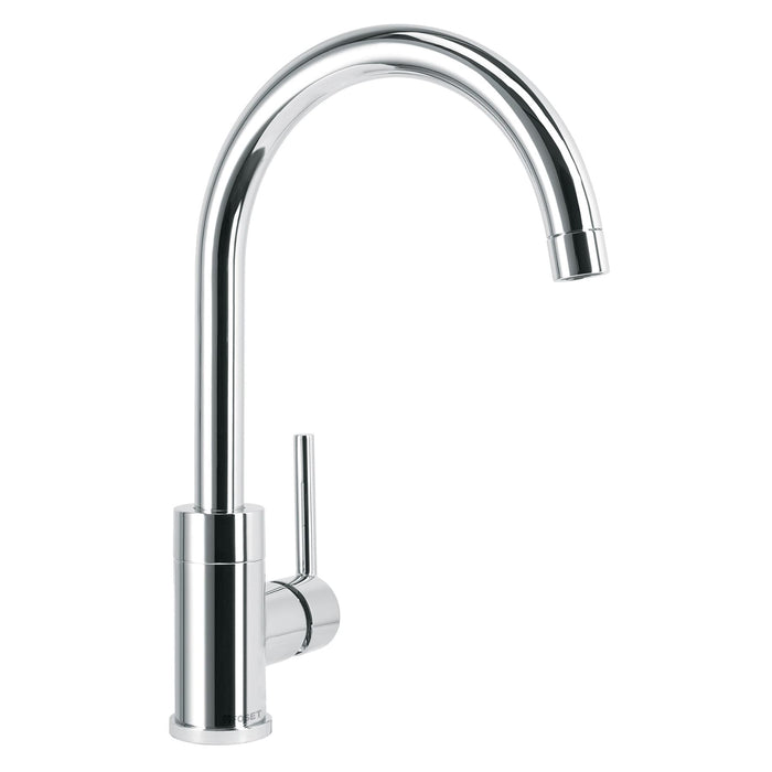 Monomando cromo cuello alto para fregadero, FOSET ELEMENT