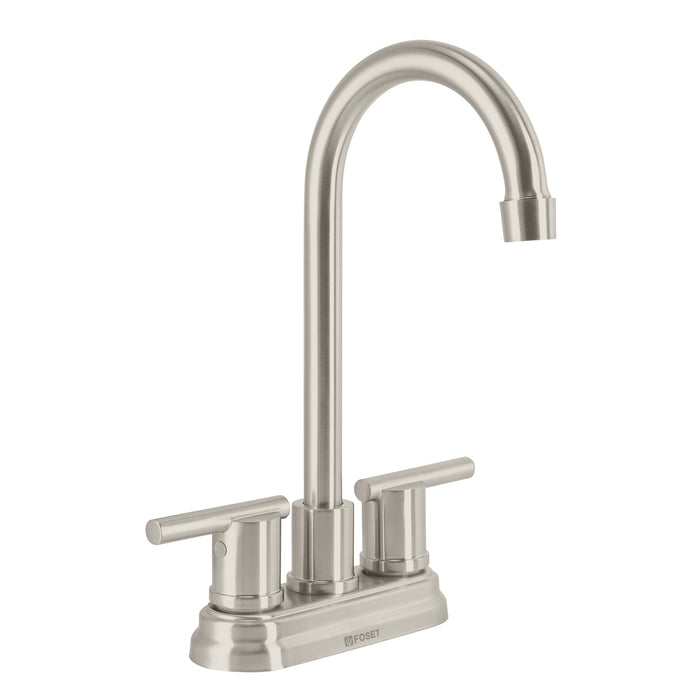 Mezcladora satín 4' para lavabo cuello tipo bar, ELEMENT