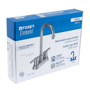 Mezcladora cromo 4' para lavabo cuello tipo bar, ELEMENT
