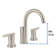 Mezcladora satín para lavabo con taladros separados, ELEMENT