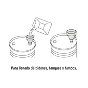 Embudo plástico 500 ml, cuello flexible con filtro, TRUPER