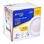 Luminario LED empotrable 5 W 3000 K, redondo, VOLTECK