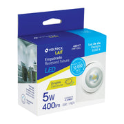 Luminario LED empotrable 5W 6500K, cuadrado, blanco, VOLTECK